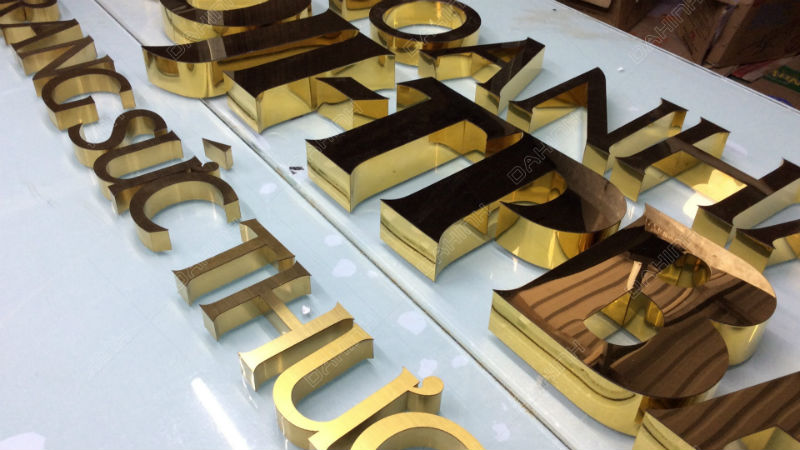 chữ inox không đèn